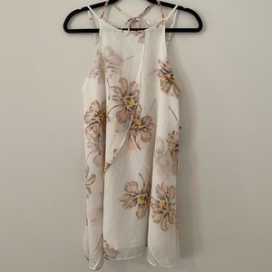 Libby Story White Floral Dress Medium